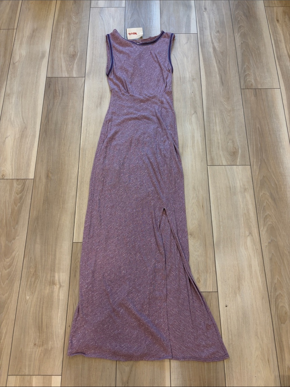New Free People Sleeveless Mauve Maxi Dress with Side Slit